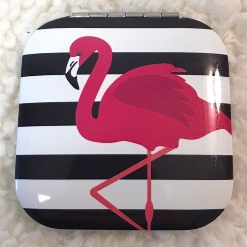 Kikkerland Flamingo Compact Mirror Case